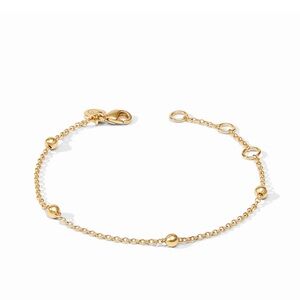 $75 Julie Vos Solaro Delicate Gold Bead Station Bracelet
